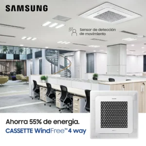 Aire Acondicionado Cassette 4 Vías Inverter Samsung Wind Free